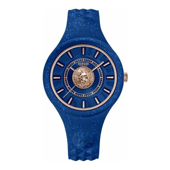 Versus Versace Fire Island Lion Gli Strap Watch Blue Womens - Picture 1 of 5